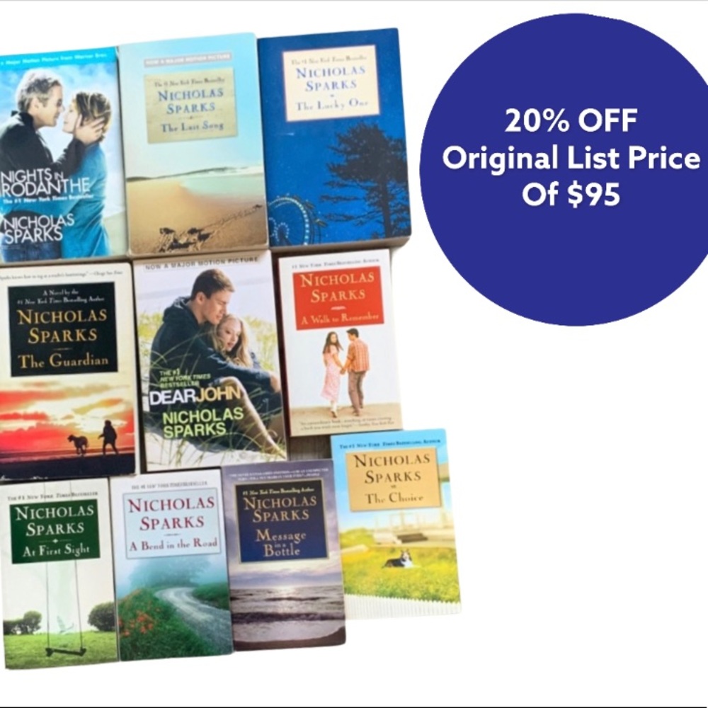 Collection of 10 Nicholas Sparks Books